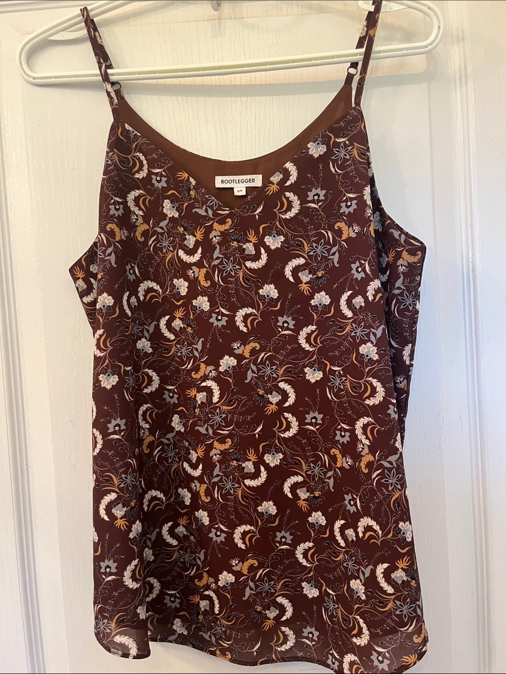 Bootlegger Women's Brown Floral Printed Cami Top